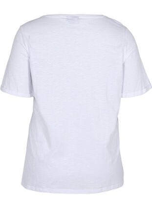T-shirt en coton à manches courtes, Bright White, Packshot image number 1