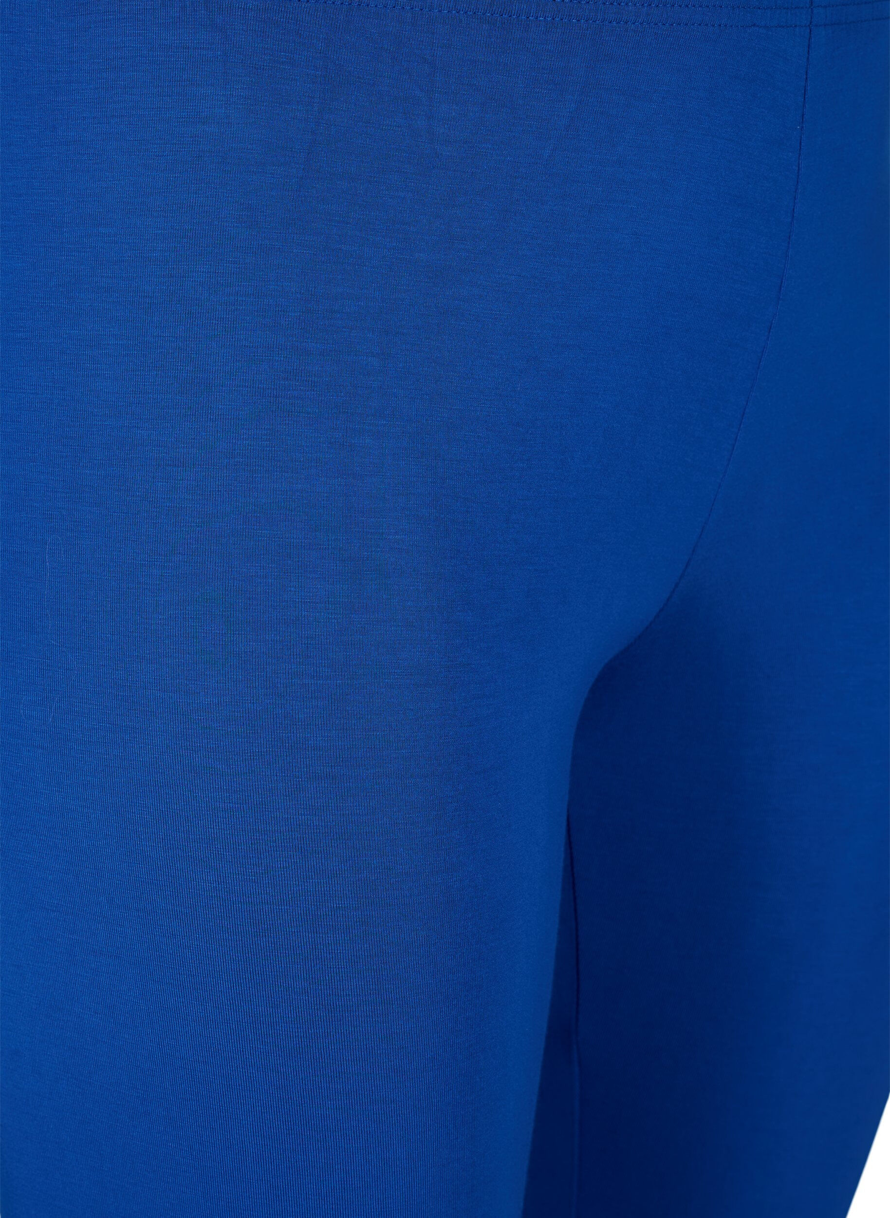 ZizziBasic 3/4 legging in viscose, Blauw, Packshot image number 2