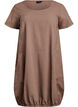 Robe en coton &agrave; manches courtes, Marron, Packshot image number 0