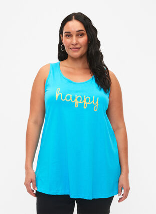Top en coton avec forme en A, Blue Atoll W. Happy, Model image number 0