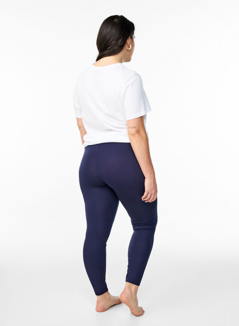 Basic legging in viscose, Blauw, Model image number 2