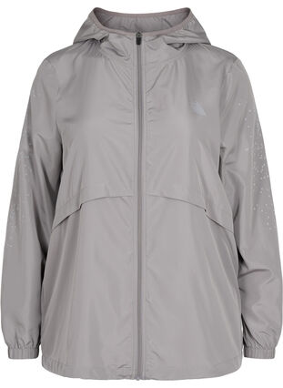 Veste de sport avec capuche et réflecteur, Grey Silver, Packshot image number 0