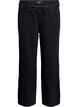Losse pasvorm jeans met een elastische tailleband en een trekkoord, Zwart, Packshot image number 0
