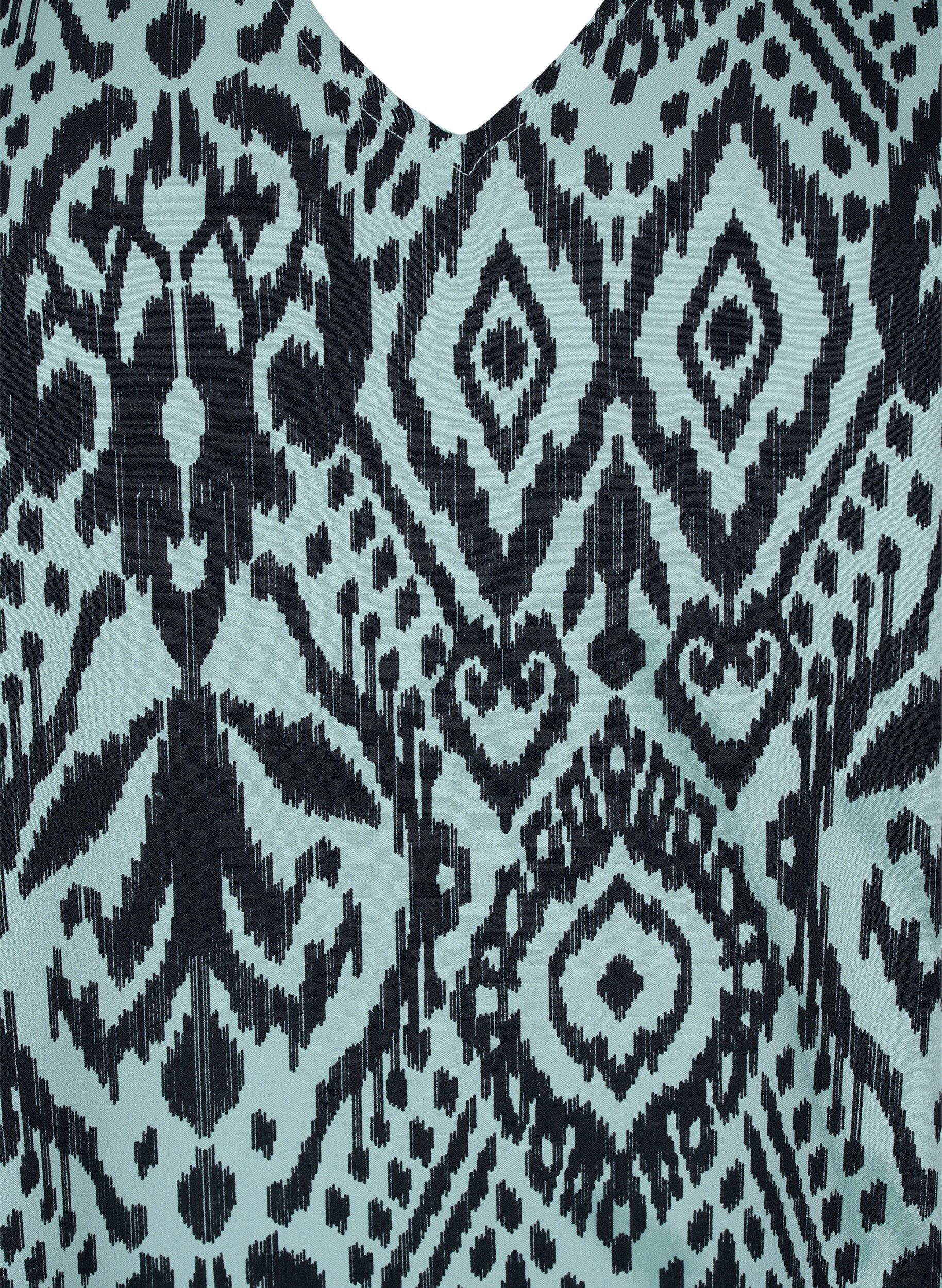 Zizzi FLASH - Tunique avec coupe en V et imprim&eacute;, Green Bay Ethnic, Packshot image number 2