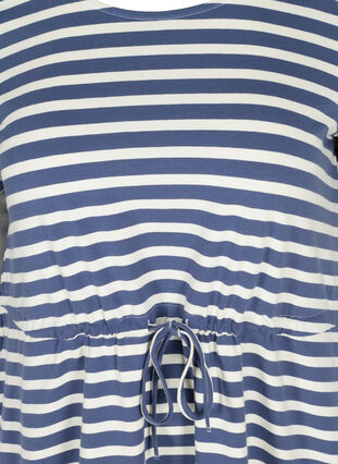 Katoenen tuniek met korte mouwen, Twilight Blue/Stripe, Packshot image number 2