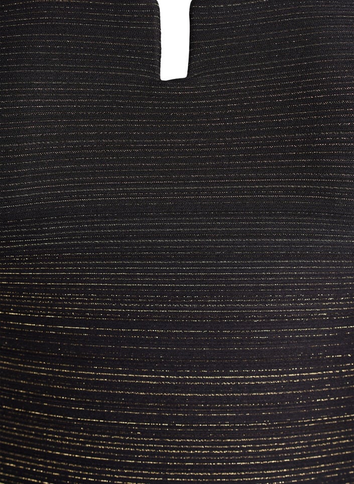 Maillot de bain &agrave; rayures textur&eacute;es avec d&eacute;tail sur le devant, Noir, Packshot