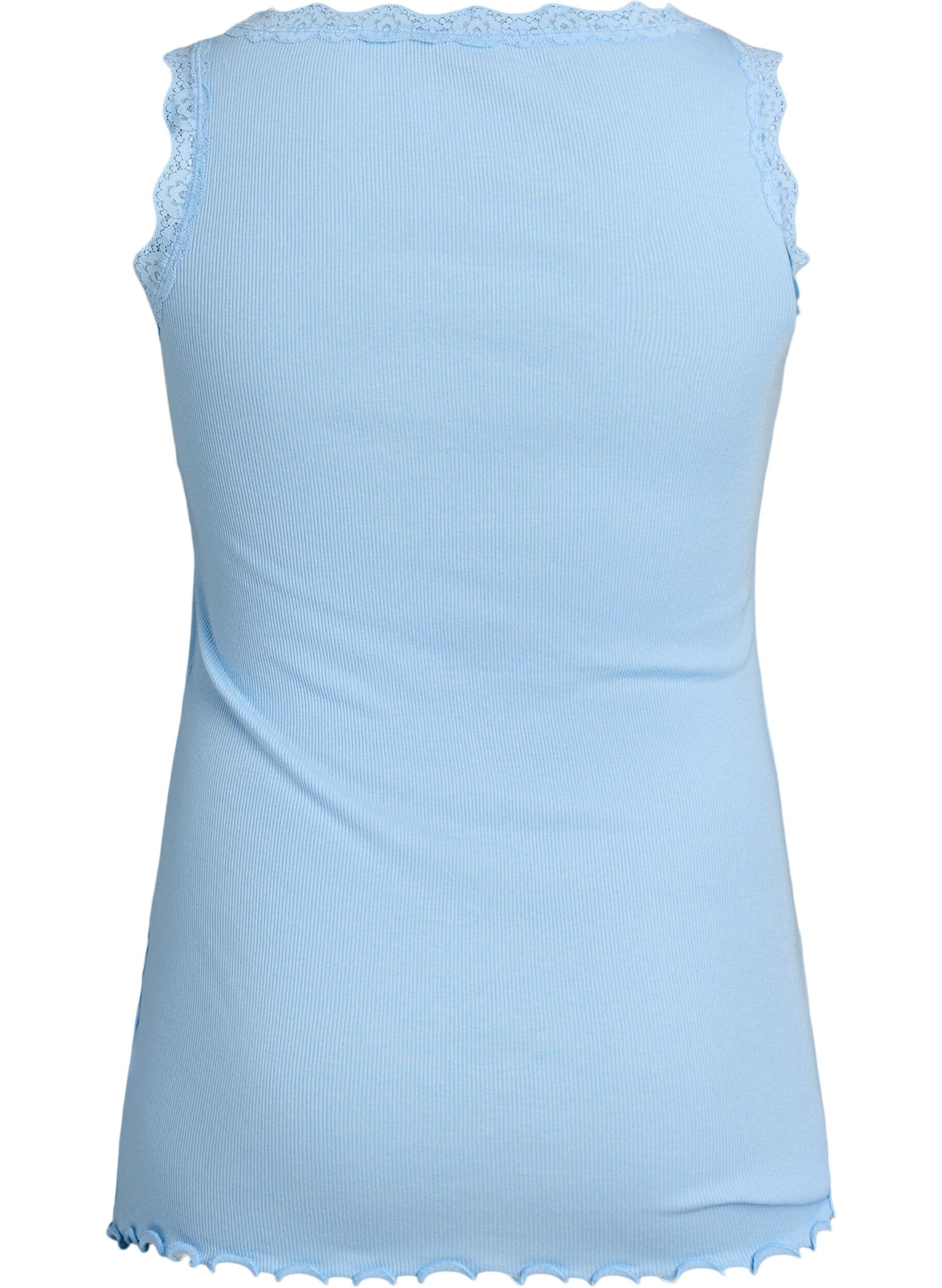 ZizziTop avec finitions en dentelle, Bleu Clair, Packshot image number 1