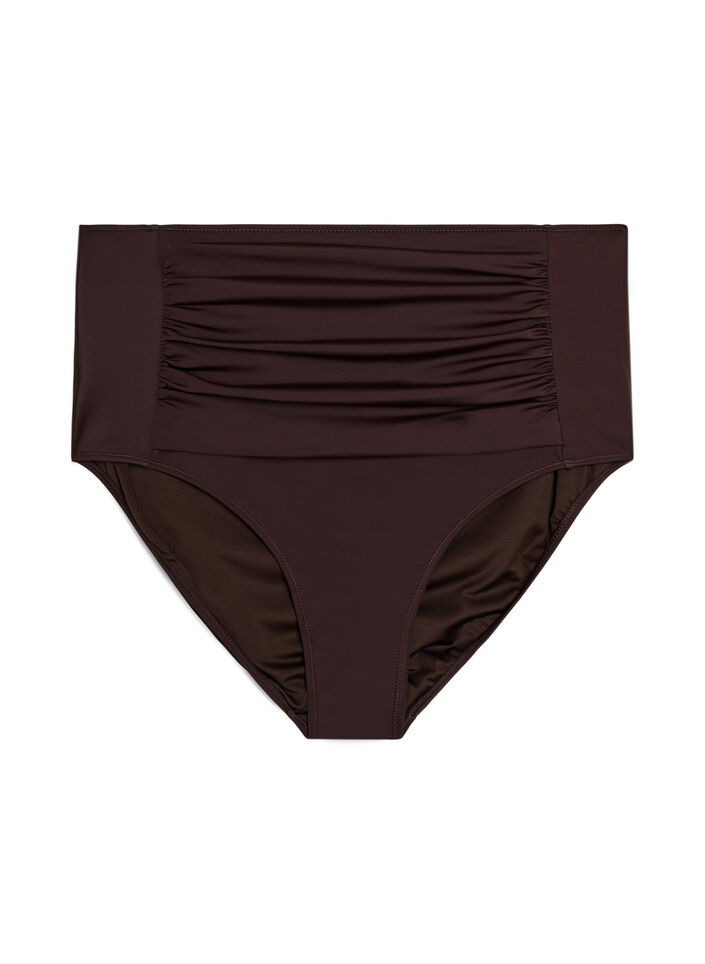 Bikinibroekje met high waist, Bruin, Packshot image number 0