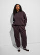 Sweatpants met hoge taille en trekkoord, Bruin, Model image number 0