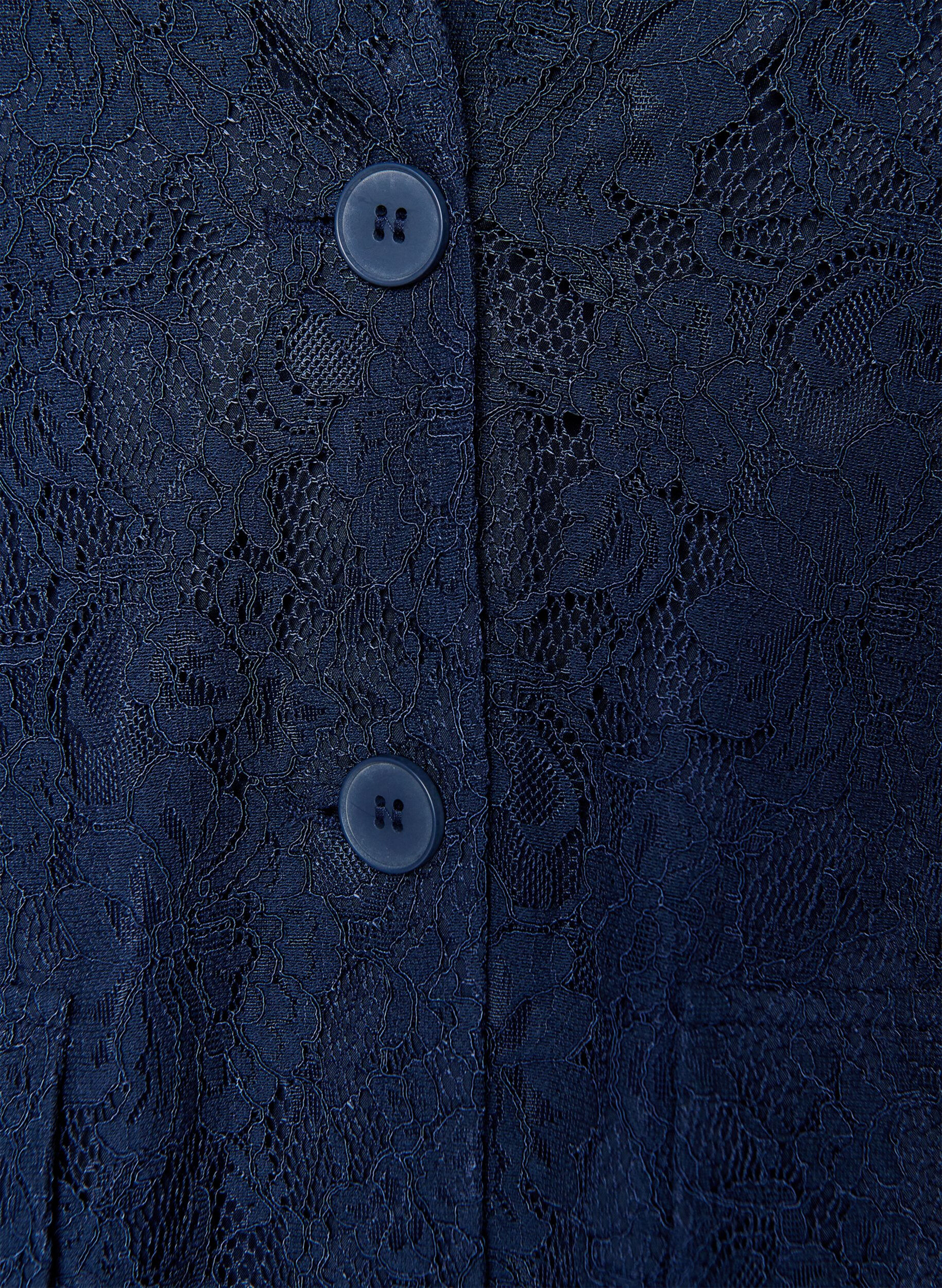 ZizziKanten blazer met knoopsluiting, Blauw, Packshot image number 2