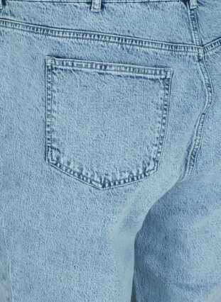 Cropped mom fit Mille jeans met losse pasvorm, Snow Wash 2, Packshot image number 3