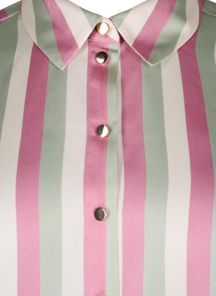 Chemises en satin rayé, Rose Stripe, Packshot image number 2