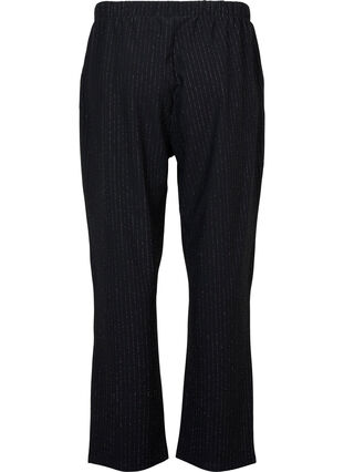 Pantalon à jambes larges en lurex, Black w. Lurex, Packshot image number 1