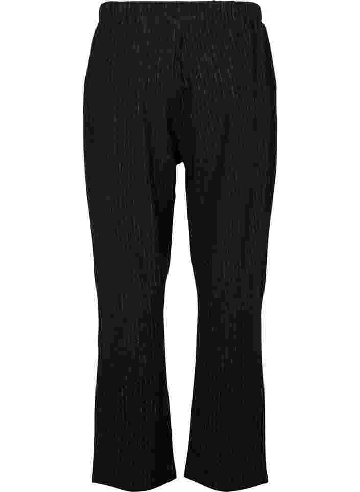 Pantalon à jambes larges en lurex, Black w. Lurex, Packshot image number 1
