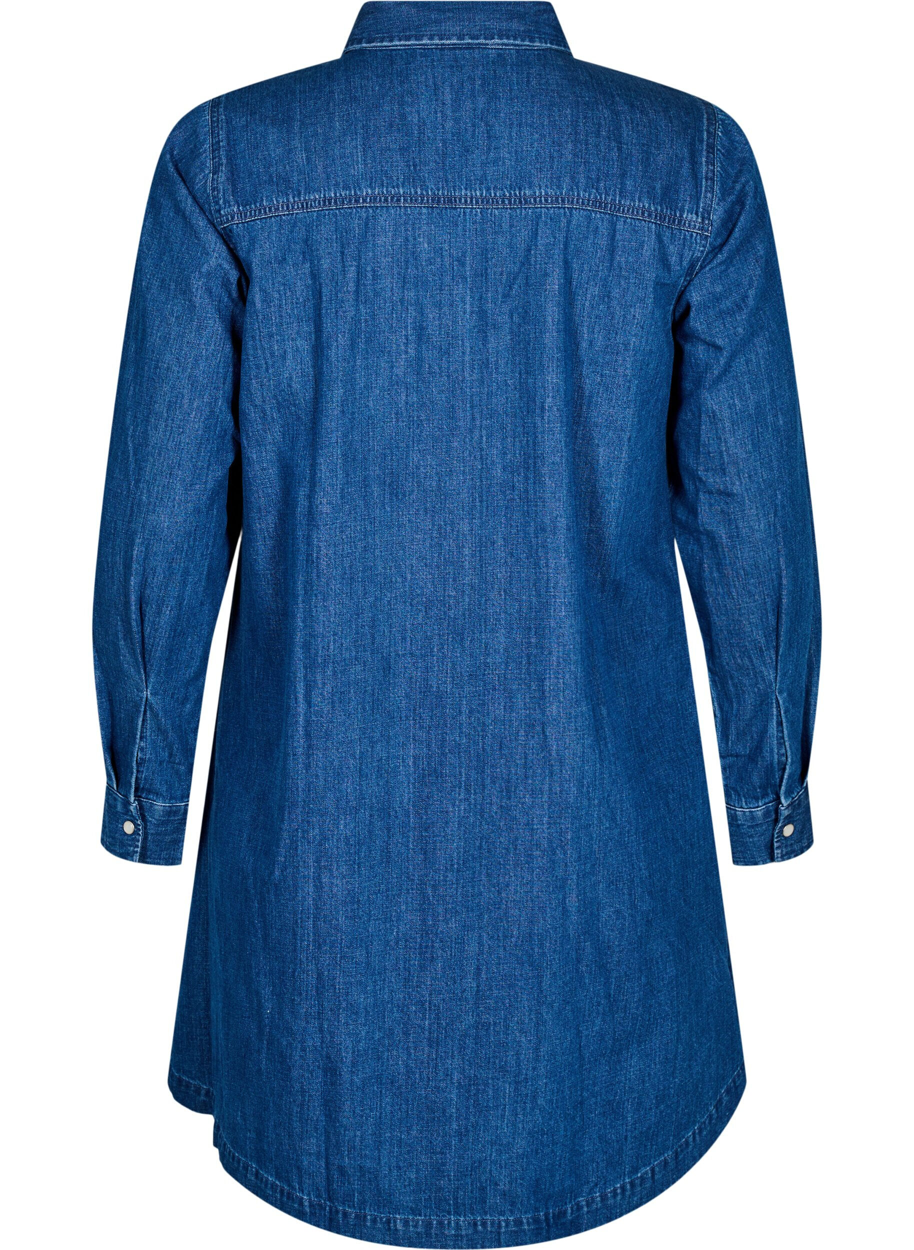 ZizziDenim jurk met knopen, Blauw, Packshot image number 1
