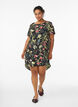 Robe &agrave; manches courtes avec imprim&eacute;, Noir, Model image number 1
