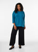 Blouse en jersey avec manches 3/4, Bleu, Model image number 1