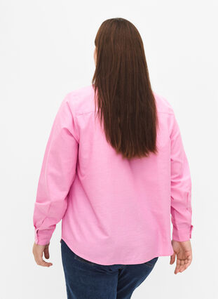 Chemise à manches longues en coton, Pink Frosting, Model image number 1