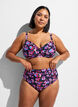 Haut de bikini avec armatures et imprim&eacute;, Violet, Model image number 1