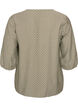 Blouse imprim&eacute;e en viscose avec manches 3/4, Vert Kaki, Packshot image number 1