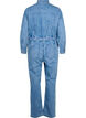 Jumpsuit van denim met lange mouwen, Light Blue Denim, Packshot image number 1