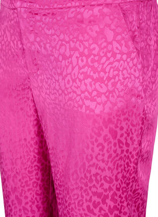 Dubbelgestikte jacquard broek van viscose, Rose Violet, Packshot image number 2