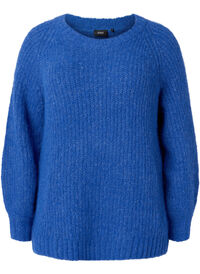 Pull en tricot avec de la laine et des manches raglan