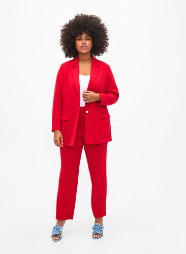 Pantalon de tailleur avec poches, Tango Red, Model image number 0