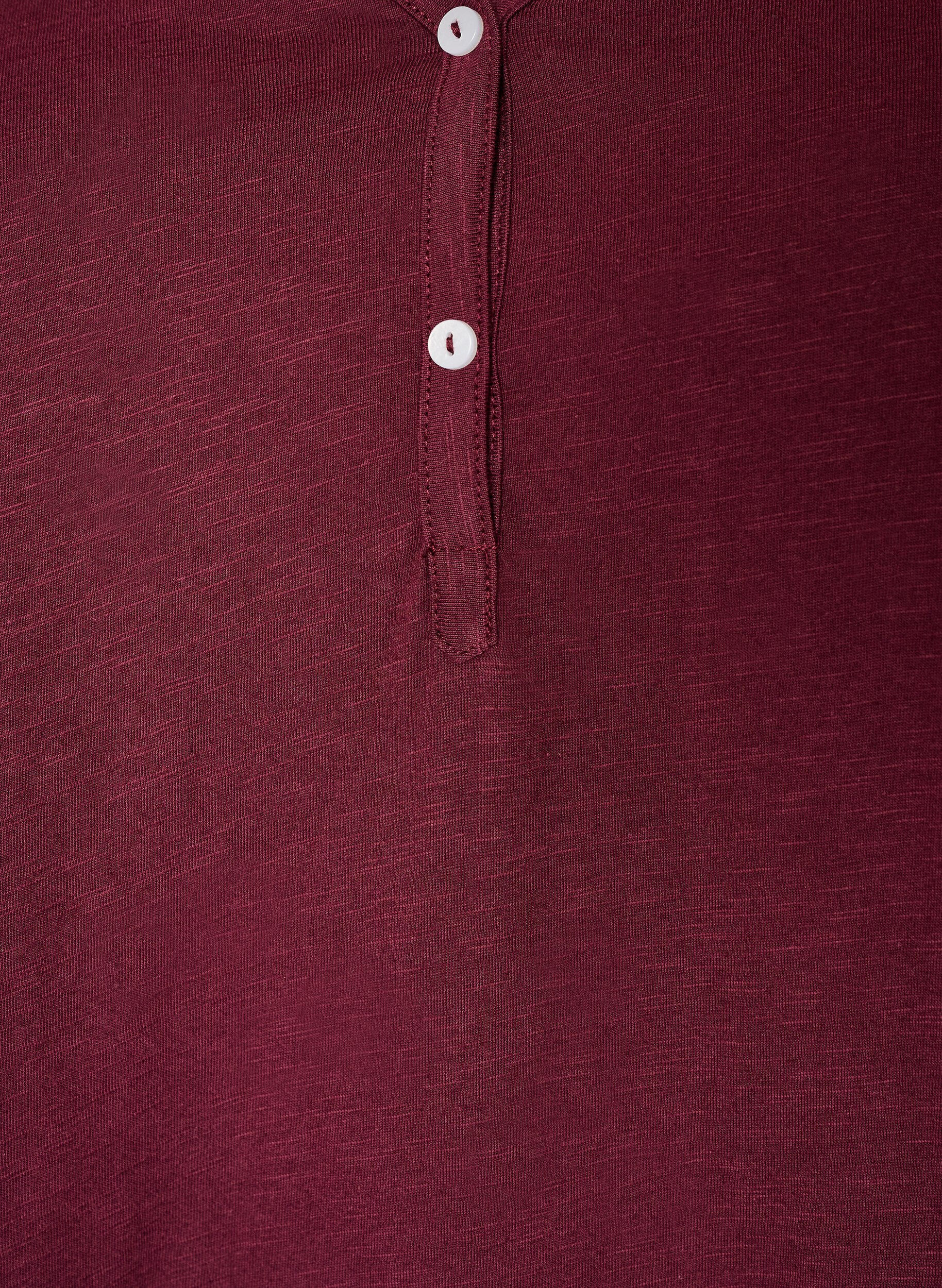 ZizziT-shirt dot&eacute; de boutons, Bordeaux fonc&eacute;, Packshot image number 2