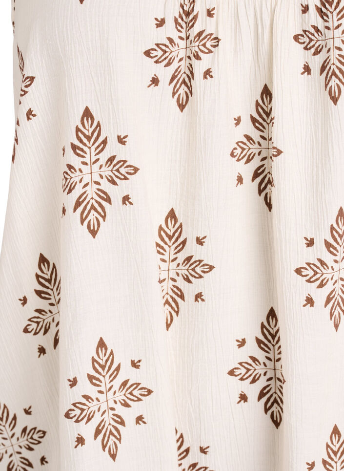 Top met patroon en strikbandjes, Vanille, Packshot image number 2