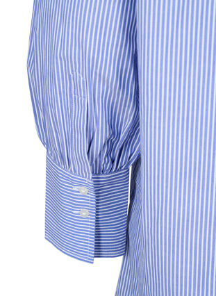 Chemise rayée ample en coton, Baja Blue Stripe, Packshot image number 4