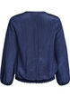 Blouse met V-hals en gekreukte textuur, Blauw, Packshot image number 1