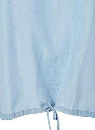 Blouse manches courtes, Light blue denim, Packshot image number 2