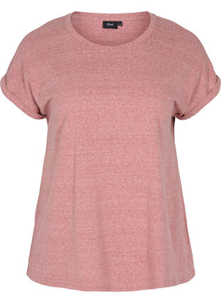 T-shirt chiné en coton, Apple Butter Melange, Packshot image number 0