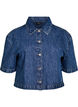 Veste en jean &agrave; manches courtes avec fermeture &agrave; boutons, Bleu, Packshot image number 0