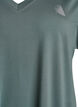Losvallend sport T-shirt met V-hals, Groen, Packshot image number 2