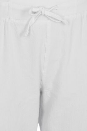 Pantacourt ample en coton, Bright White, Packshot image number 2