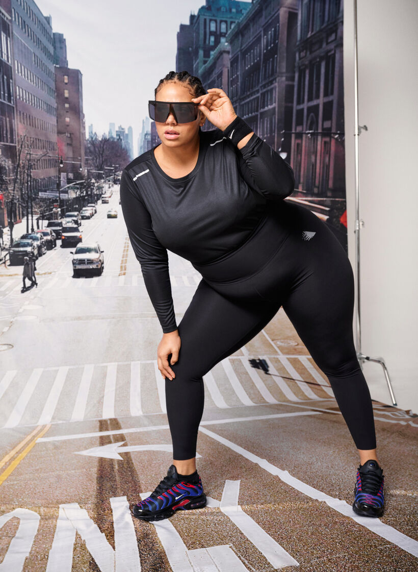 Chemisier de sport à manches longues avec détails réfléchissants, Black, Image image number 0