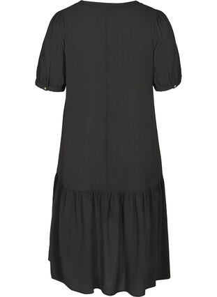 Robe à manches 2/4 et forme trapèze , Black, Packshot image number 1