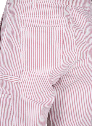 Jean cargo à rayures avec une coupe droite, Rose White Stripe, Packshot image number 3