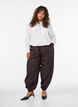Pantalon ballon avec poches et ceinture &eacute;lastique, Marron, Model image number 0