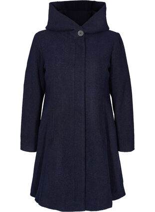 Long manteau en laine, Night Sky Mel., Packshot image number 0