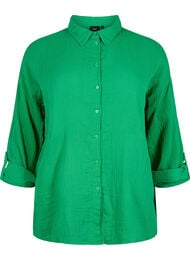 Chemise avec col en mousseline de coton, Jolly Green, Packshot