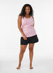 Top avec imprim&eacute; et bord en dentelle, Rose poudr&eacute;e, Model image number 1