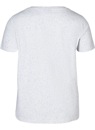 T-shirt met v-hals, White, Packshot image number 1