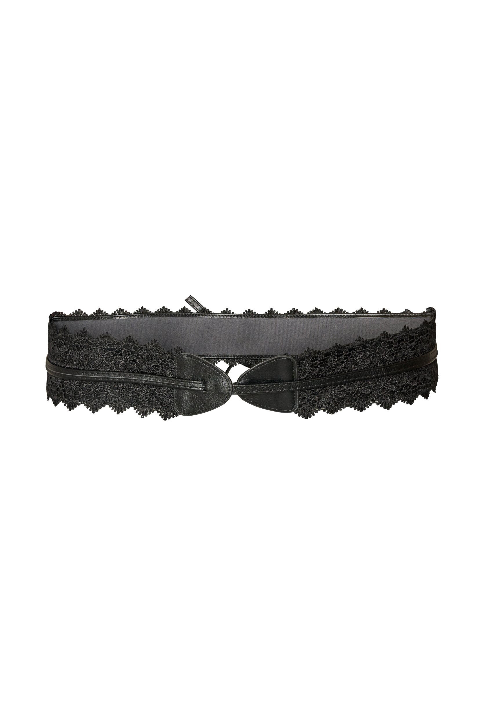 ZizziCeinture avec dentelle et liens &agrave; nouer, Noir, Packshot image number 1