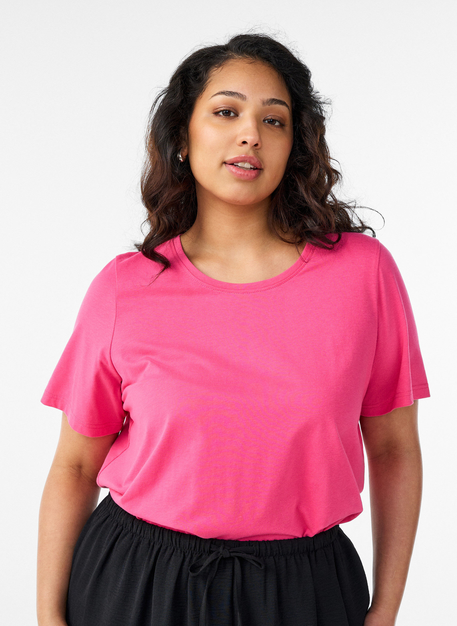 ZizziT-shirt met print, Roze, Model image number 2