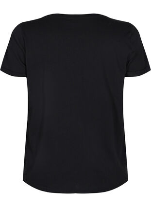 Sport-T-shirt met print, Black w. White, Packshot image number 1