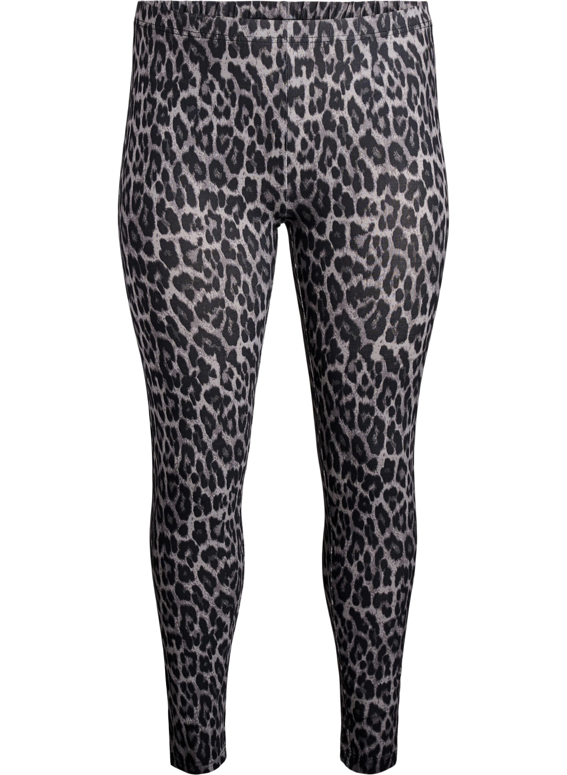 ZizziViscose leggings met zebraprint, Grijs, Packshot image number 0