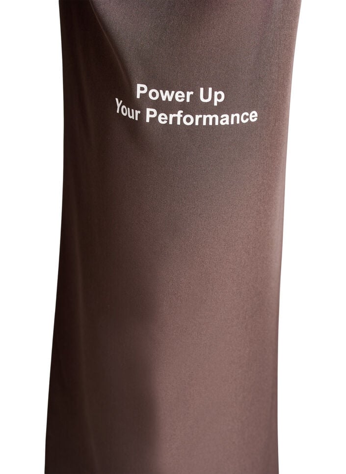 Pantalon de sport taille haute et coupe droite, Marron, Packshot image number 3